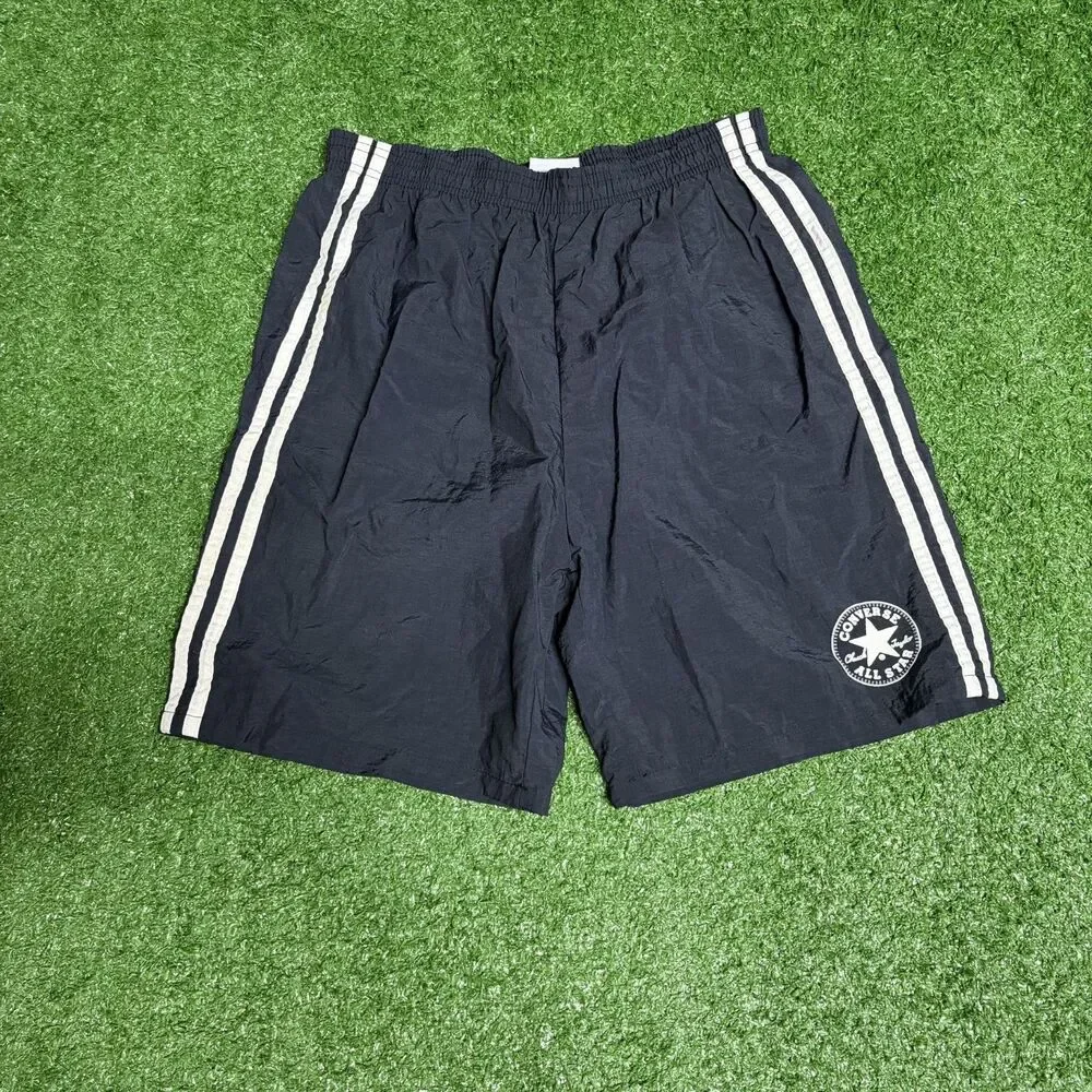 Converse Youth Gym Shorts XL Black Athletic Lightweight Activewear